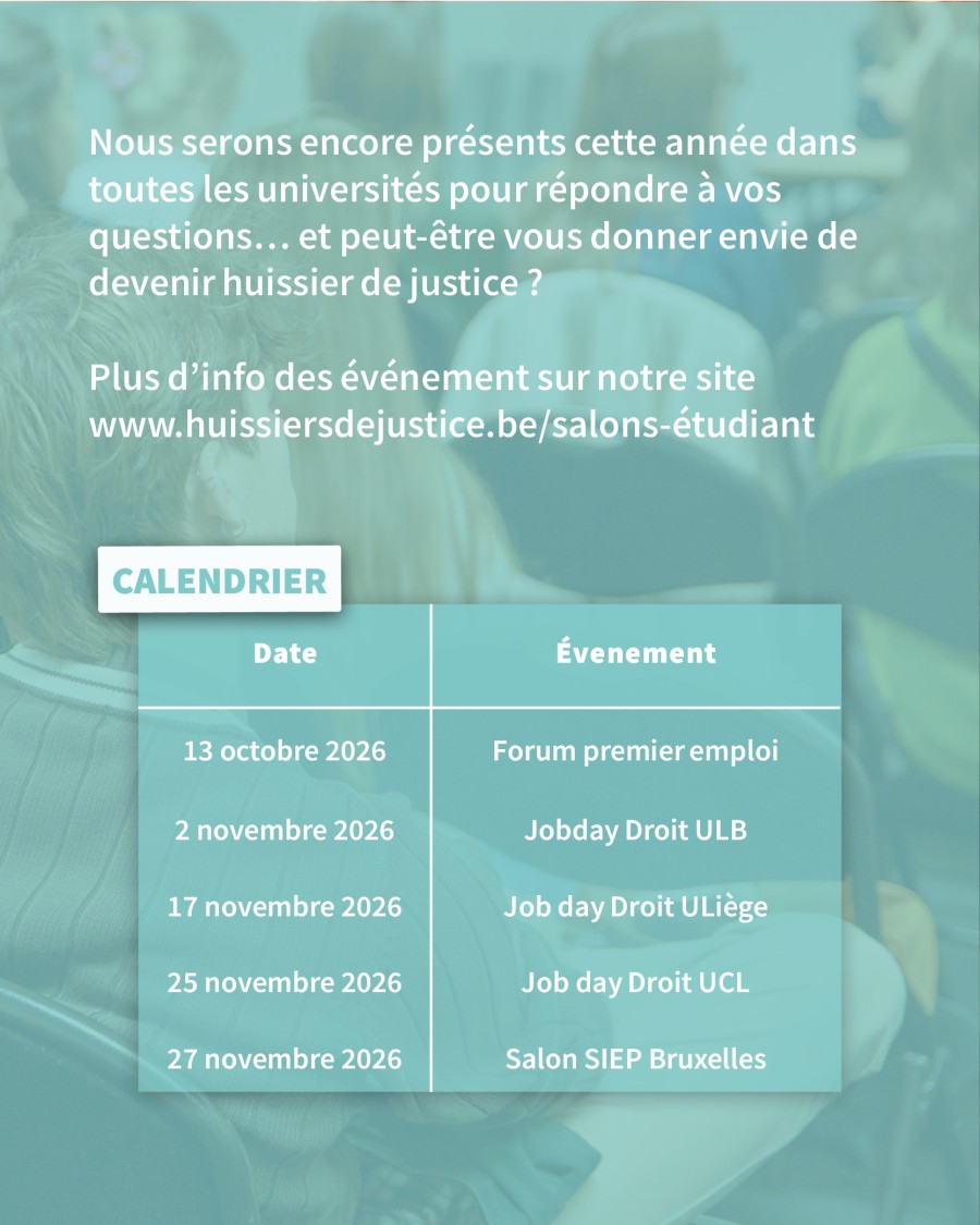Calendrier des évènements étudiants 2026