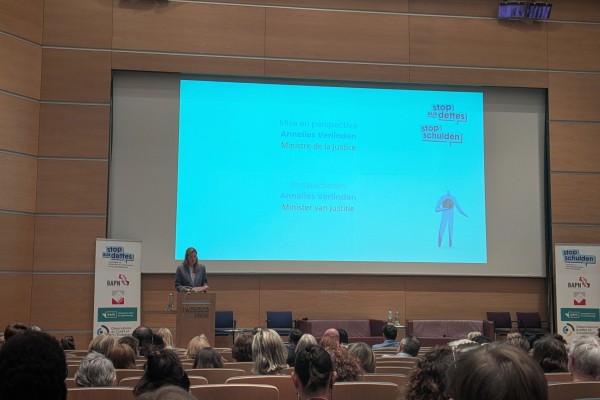 Colloque Stop aux dettes 2026 Ministre Verlinden